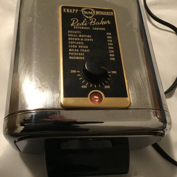 1955 Knapp Monarch REDI BAKER Chrome Cooker Oven Baking Counter VTG TESTED WORKS - Picture 12 of 12